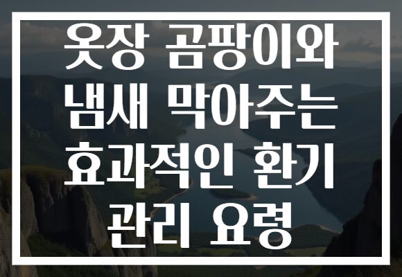 옷장 곰팡이와 냄새 막아주는 효과적인 환기 관리 요령