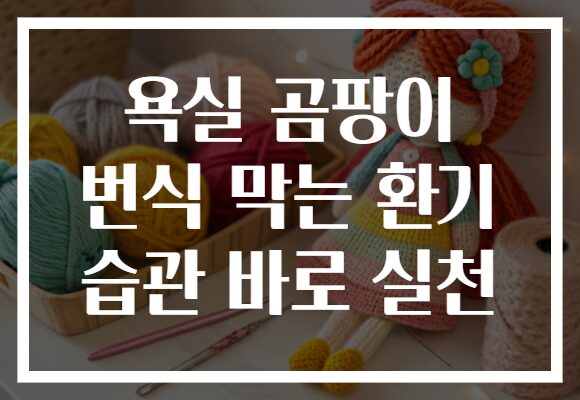 욕실 곰팡이 번식 막는 환기 습관 바로 실천