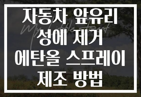 자동차 앞유리 성에 제거 에탄올 스프레이 제조 방법