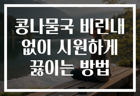 콩나물국 비린내 없이 시원하게 끓이는 방법