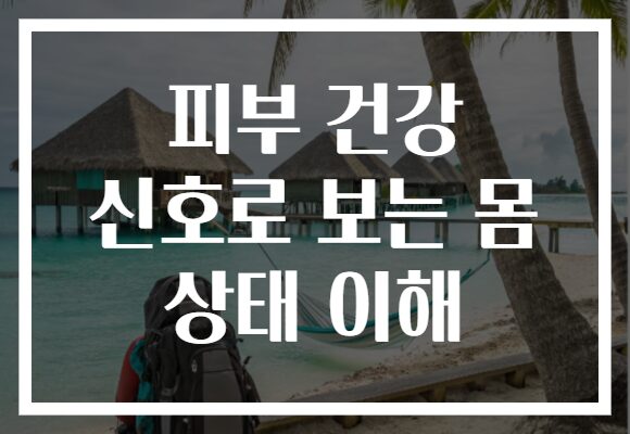 피부 건강 신호로 보는 몸 상태 이해