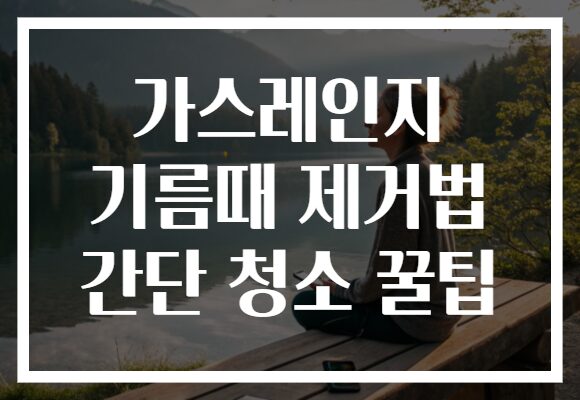 가스레인지 기름때 제거법 간단 청소 꿀팁