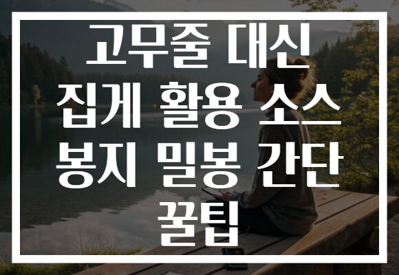 고무줄 대신 집게 활용 소스 봉지 밀봉 간단 꿀팁