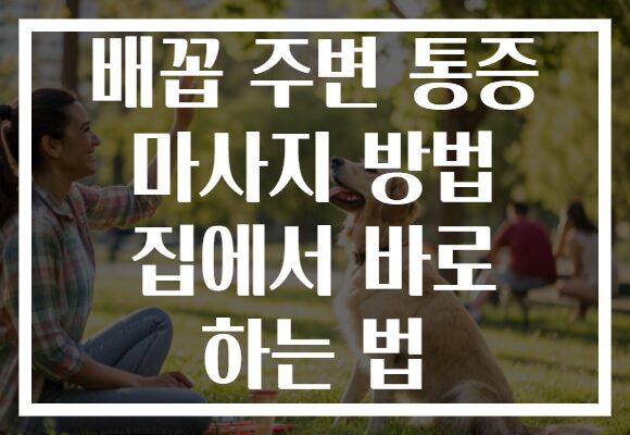 배꼽 주변 통증 마사지 방법 집에서 바로 하는 법