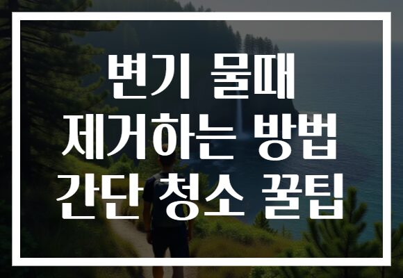 변기 물때 제거하는 방법 간단 청소 꿀팁