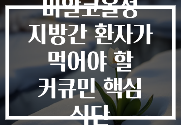 비알코올성 지방간 환자가 먹어야 할 커큐민 핵심 식단