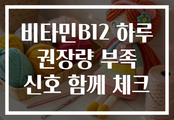 비타민B12 하루 권장량 부족 신호 함께 체크