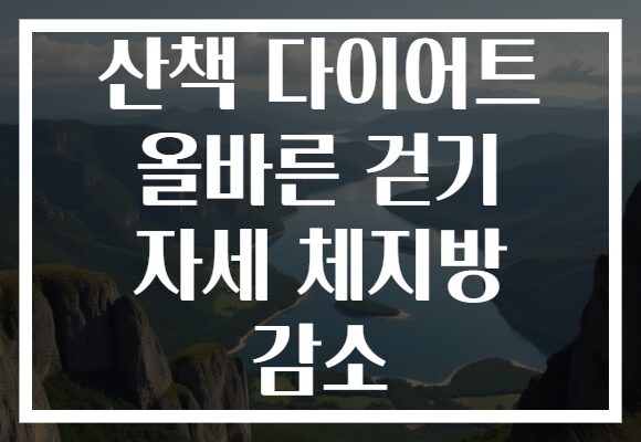 산책 다이어트 올바른 걷기 자세 체지방 감소