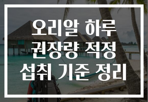 오리알 하루 권장량 적정 섭취 기준 정리
