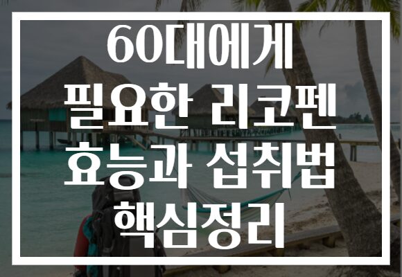 60대에게 필요한 리코펜 효능과 섭취법 핵심정리