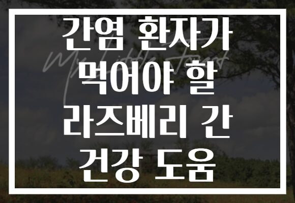 간염 환자가 먹어야 할 라즈베리 간 건강 도움
