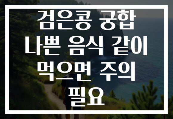 검은콩 궁합 나쁜 음식 같이 먹으면 주의 필요
