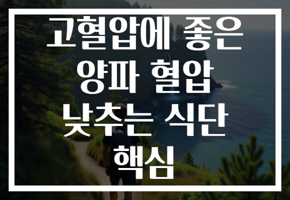 고혈압에 좋은 양파 혈압 낮추는 식단 핵심