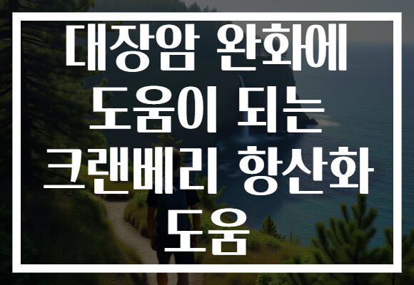 대장암 완화에 도움이 되는 크랜베리 항산화 도움