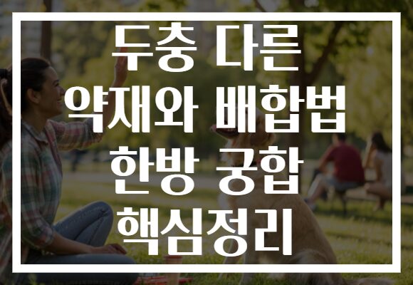 두충 다른 약재와 배합법 한방 궁합 핵심정리