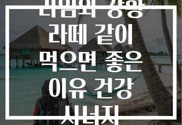 라임와 강황 라떼 같이 먹으면 좋은 이유 건강 시너지