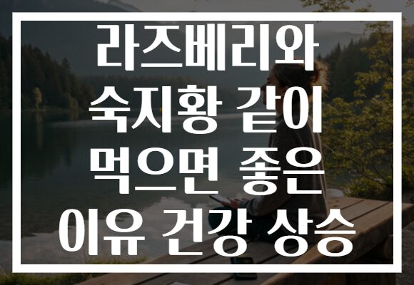 라즈베리와 숙지황 같이 먹으면 좋은 이유 건강 상승