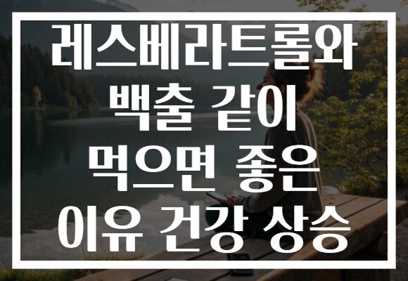 레스베라트롤와 백출 같이 먹으면 좋은 이유 건강 상승