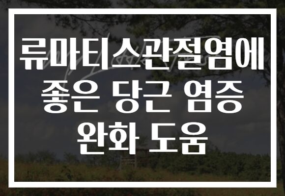 류마티스관절염에 좋은 당근 염증 완화 도움