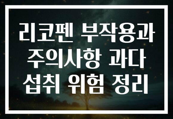 리코펜 부작용과 주의사항 과다 섭취 위험 정리