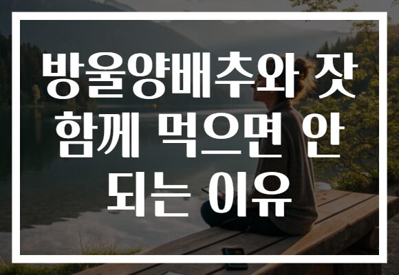 방울양배추와 잣 함께 먹으면 안 되는 이유