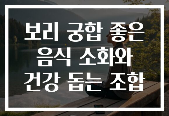 보리 궁합 좋은 음식 소화와 건강 돕는 조합