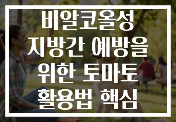 비알코올성 지방간 예방을 위한 토마토 활용법 핵심