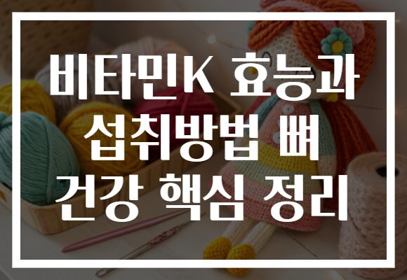 비타민K 효능과 섭취방법 뼈 건강 핵심 정리