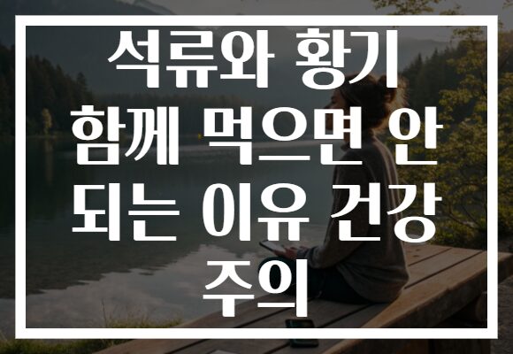 석류와 황기 함께 먹으면 안 되는 이유 건강 주의