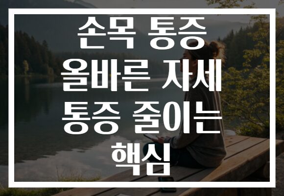손목 통증 올바른 자세 통증 줄이는 핵심