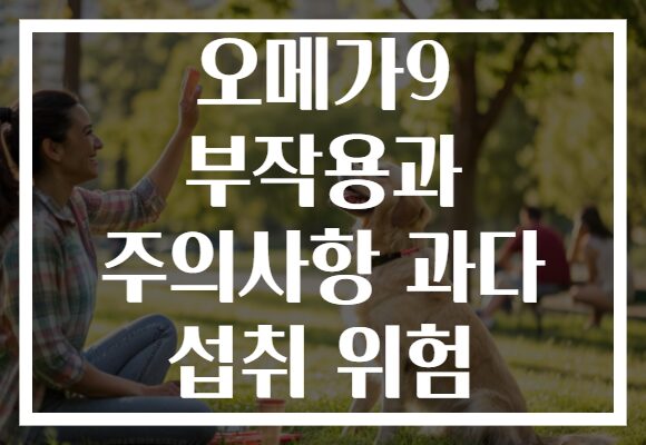 오메가9 부작용과 주의사항 과다 섭취 위험