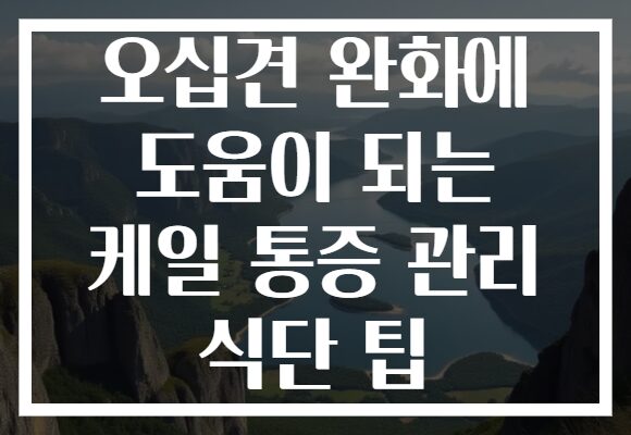 오십견 완화에 도움이 되는 케일 통증 관리 식단 팁