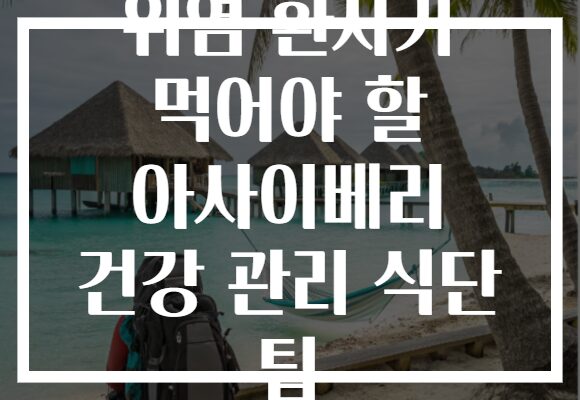 위염 환자가 먹어야 할 아사이베리 건강 관리 식단 팁