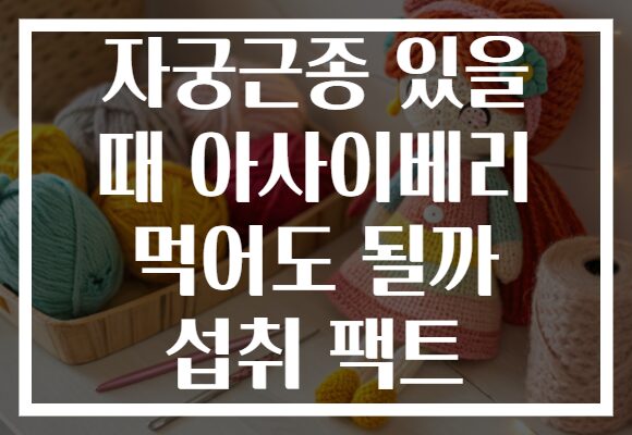 자궁근종 있을 때 아사이베리 먹어도 될까 섭취 팩트