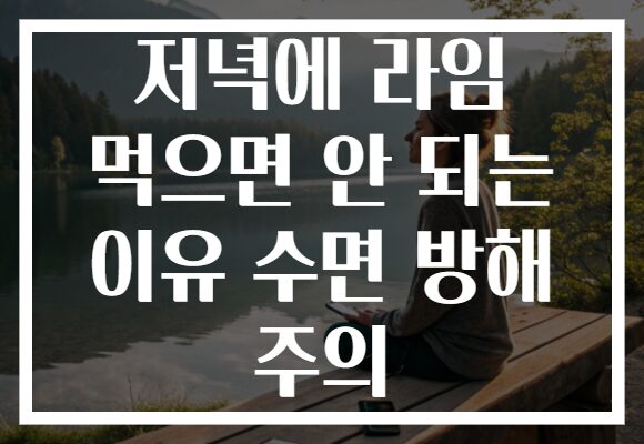 저녁에 라임 먹으면 안 되는 이유 수면 방해 주의