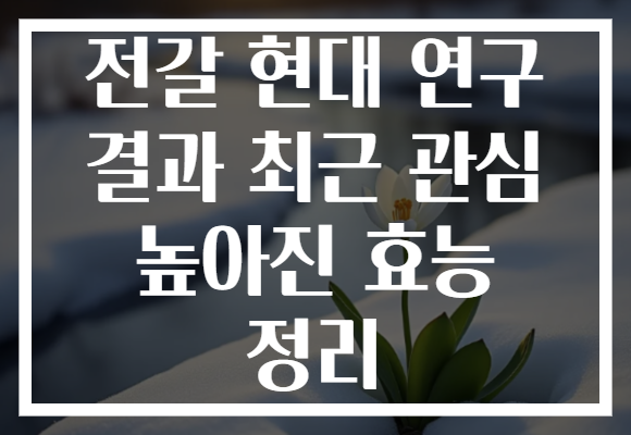 전갈 현대 연구 결과 최근 관심 높아진 효능 정리