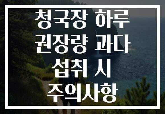 청국장 하루 권장량 과다 섭취 시 주의사항