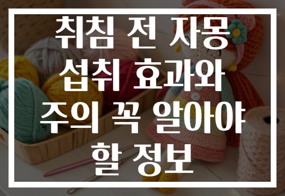 취침 전 자몽 섭취 효과와 주의 꼭 알아야 할 정보
