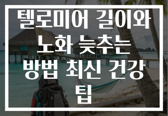 텔로미어 길이와 노화 늦추는 방법 최신 건강 팁