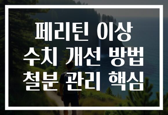 페리틴 이상 수치 개선 방법 철분 관리 핵심