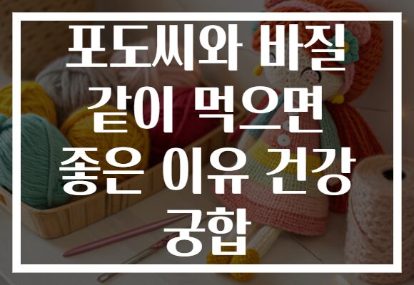 포도씨와 바질 같이 먹으면 좋은 이유 건강 궁합