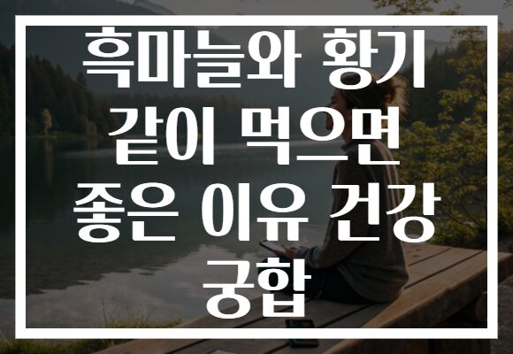 흑마늘와 황기 같이 먹으면 좋은 이유 건강 궁합