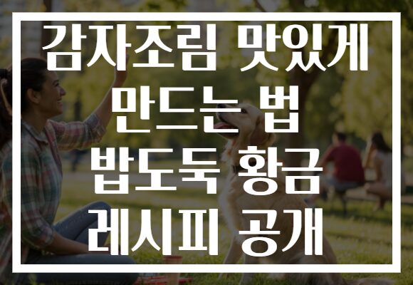 감자조림 맛있게 만드는 법 밥도둑 황금 레시피 공개