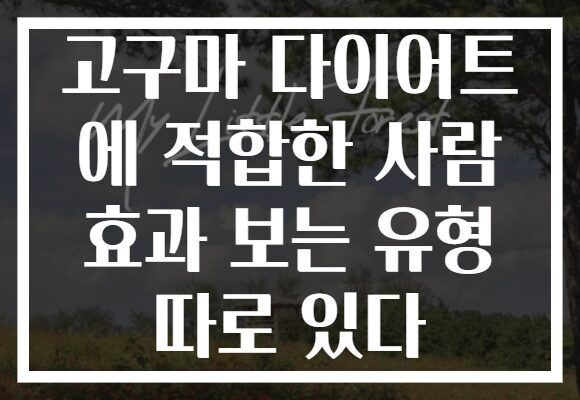 고구마 다이어트 에 적합한 사람 효과 보는 유형 따로 있다
