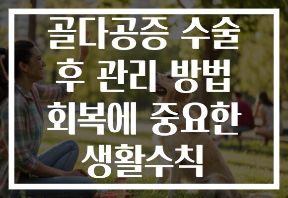 골다공증 수술 후 관리 방법 회복에 중요한 생활수칙
