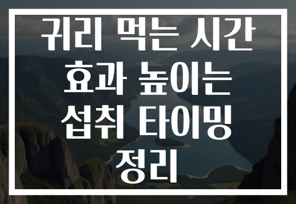 귀리 먹는 시간 효과 높이는 섭취 타이밍 정리