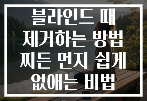 블라인드 때 제거하는 방법 찌든 먼지 쉽게 없애는 비법