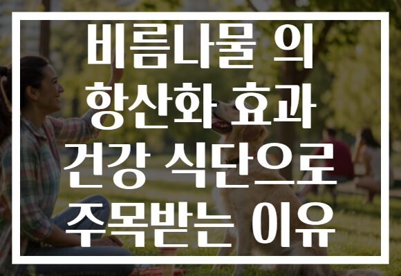 비름나물 의 항산화 효과 건강 식단으로 주목받는 이유