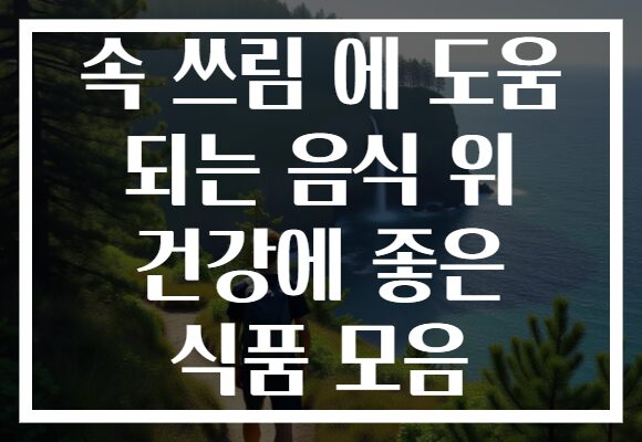 속 쓰림 에 도움 되는 음식 위 건강에 좋은 식품 모음