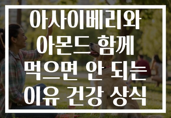 아사이베리와 아몬드 함께 먹으면 안 되는 이유 건강 상식